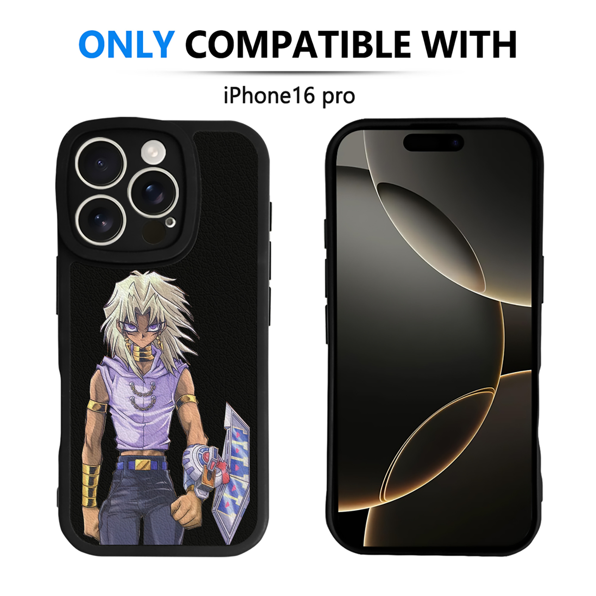 （画像用） 遊☆戯☆王 Yu-Gi-Oh! 【iPhone 16シリーズ対応】シリコンスマホケース（レザー調） 材質：シリコン